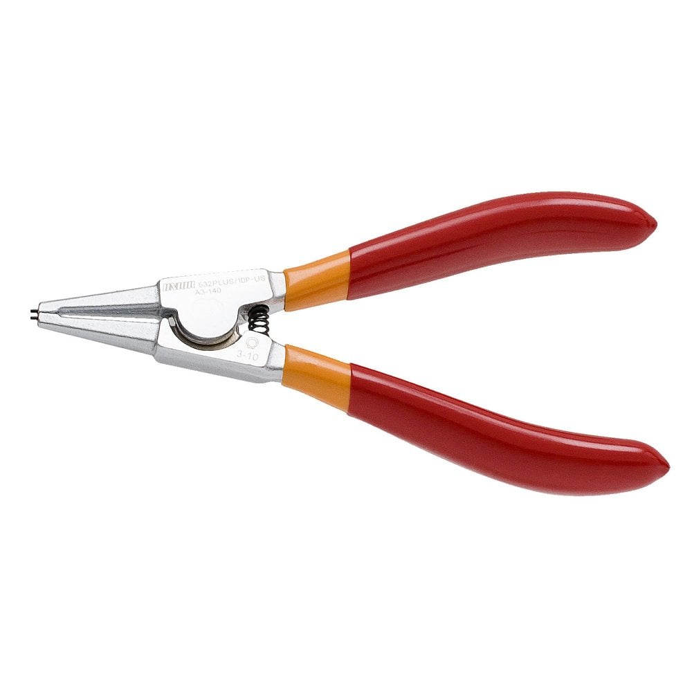UNIOR Tool - External Lock Rings Pliers, Straight - RED - 140 X 3-10MM