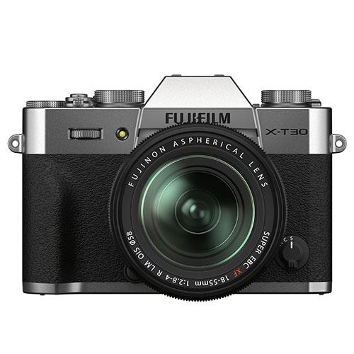 FUJIFILM X-T30 II Mirrorless Camera with FUJINON XF 18-55 mm f/2.8-4 R LM OIS Lens - Silver, Silver/Grey