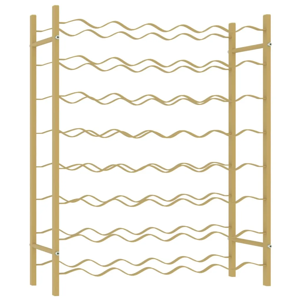VidaXL Wine Rack for 48 Bottles Gold Metal