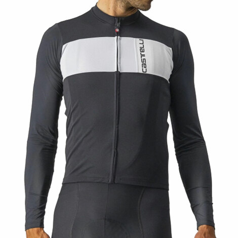 Castelli Prologo 7 Long Sleeve Cycling Jersey - SS23 - Light Black / Silver Grey / Ivory / Small