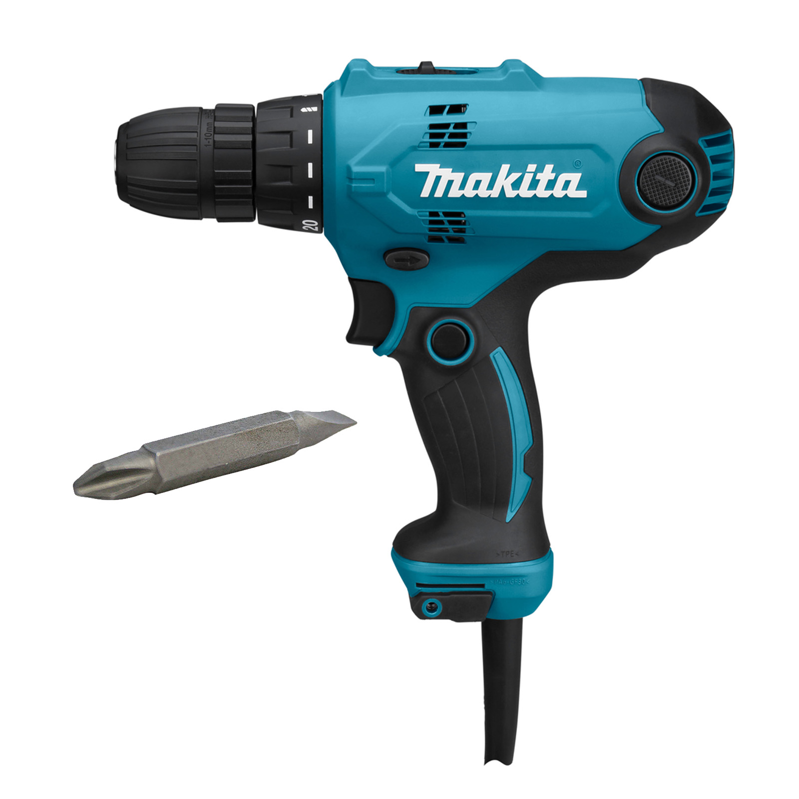 Makita DF0300 10mm Corded Drill Driver 240V