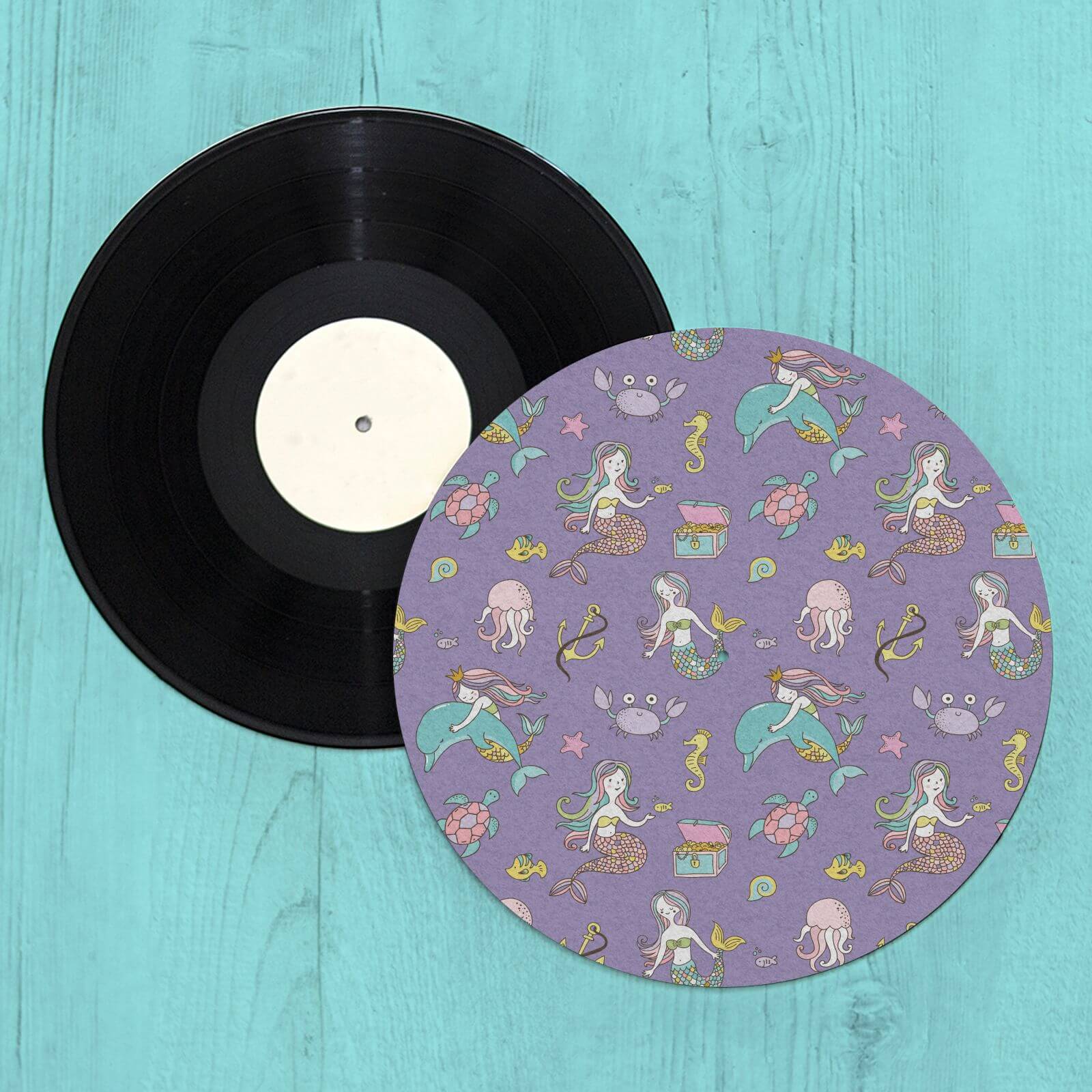 By IWOOT Mermaid Treasure Hunt Turntable Slip Mat |