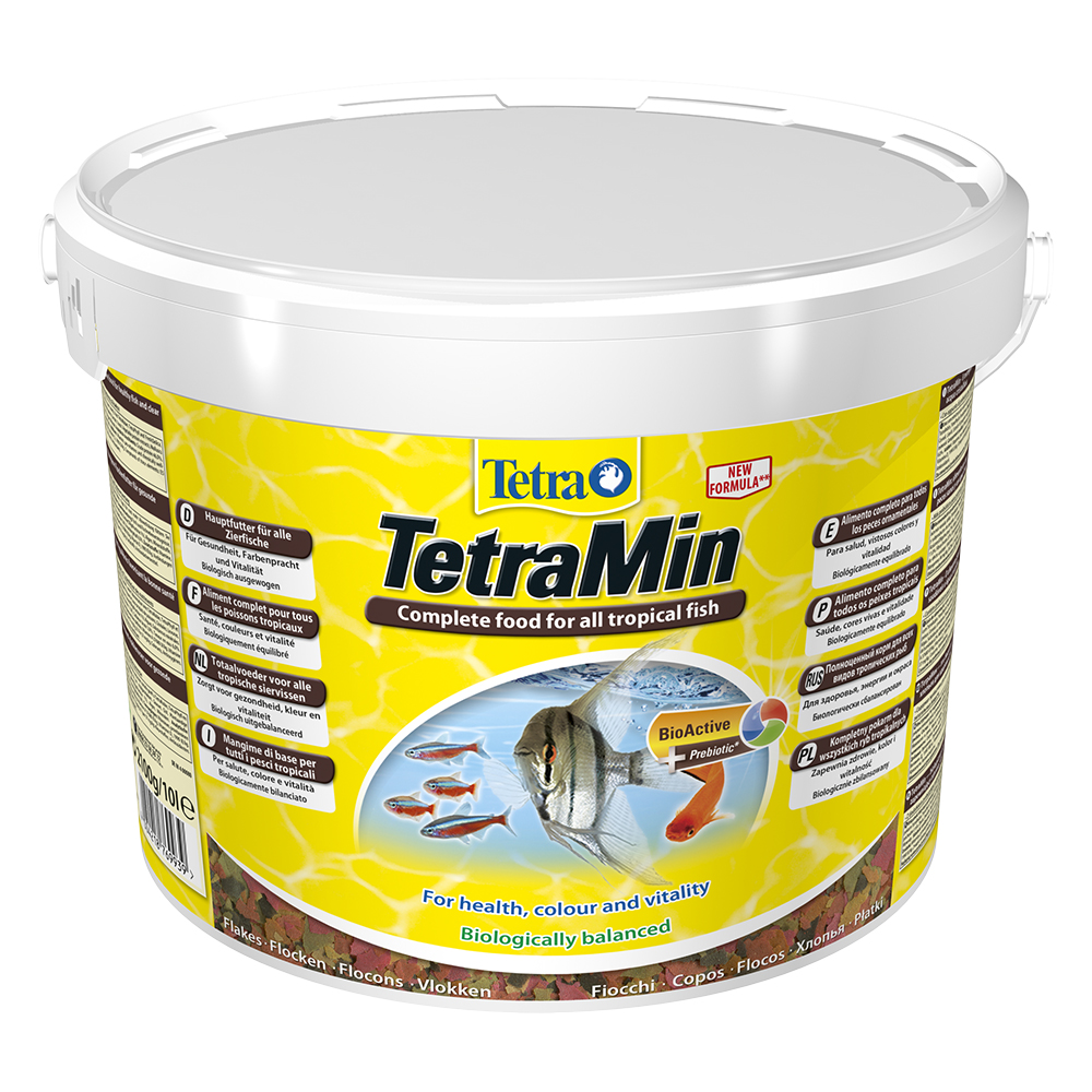 Tetra Min Fish Food, Complete Food for All Tropical Fish for Health, Colour and Vitality, 10 Litre