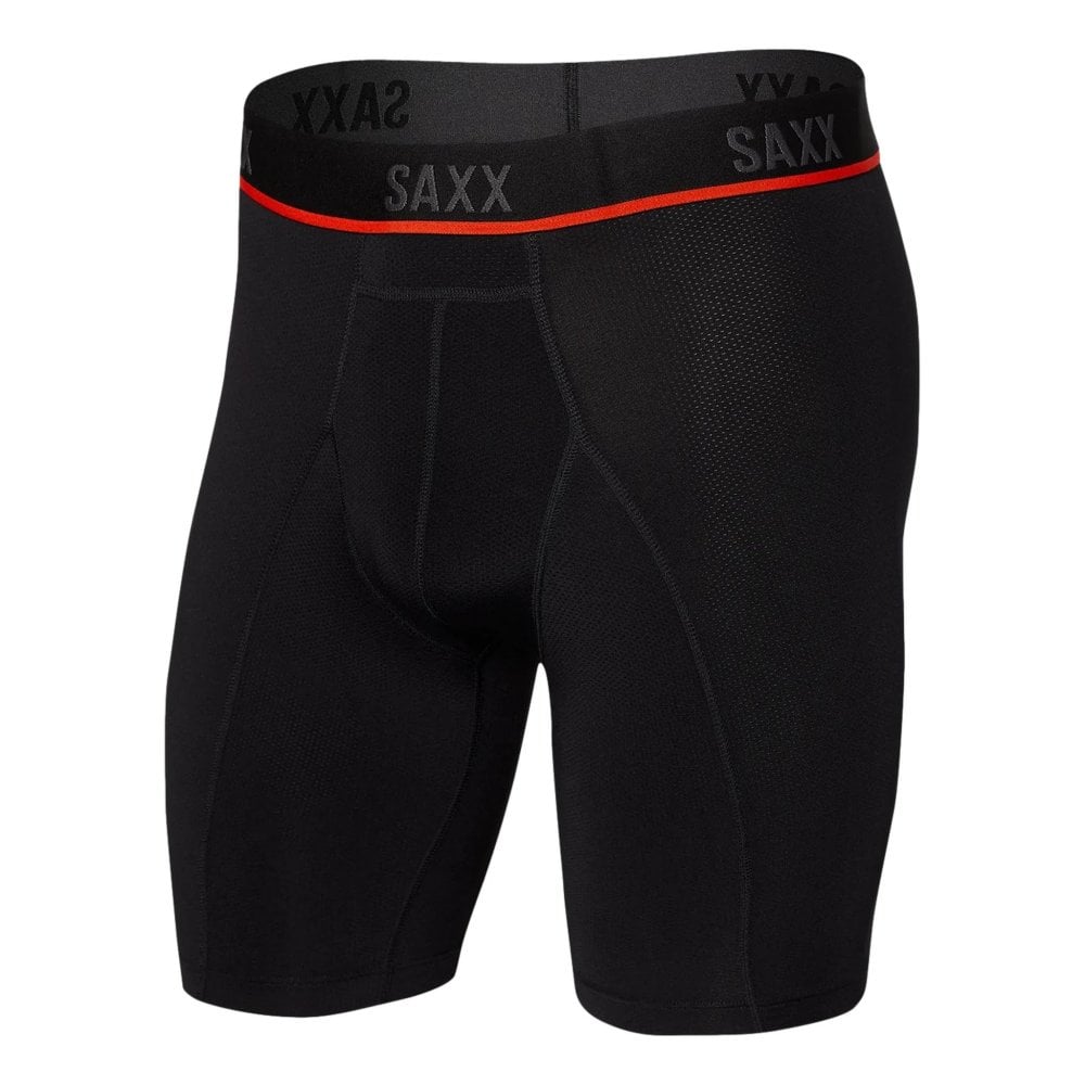 SAXX Underwear Men's Kinetic HD Long Leg Boxer | Black | S