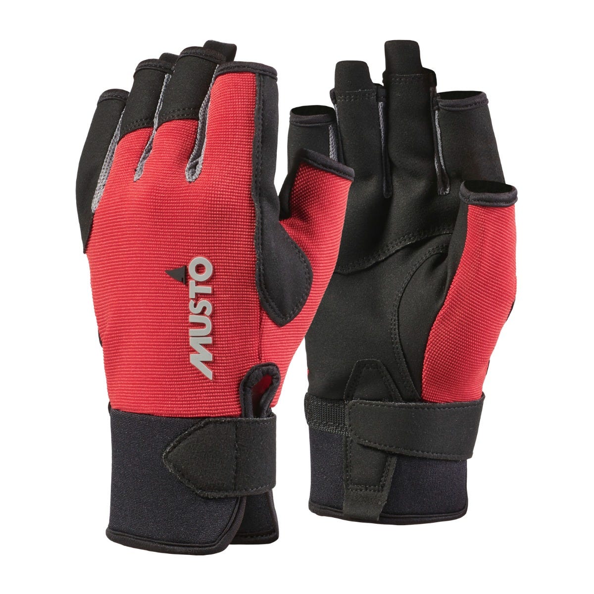 MUSTO Essential Sailing Short Finger Glove - True Red