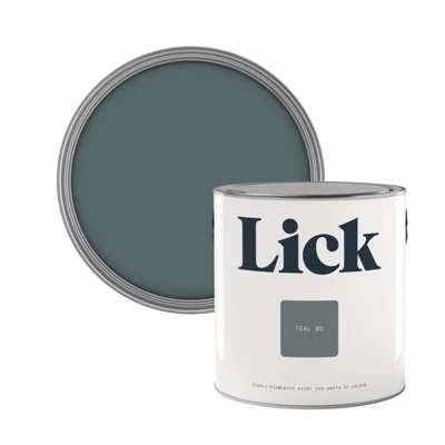 Lick Teal 03 Matt Emulsion Paint, 2.5L