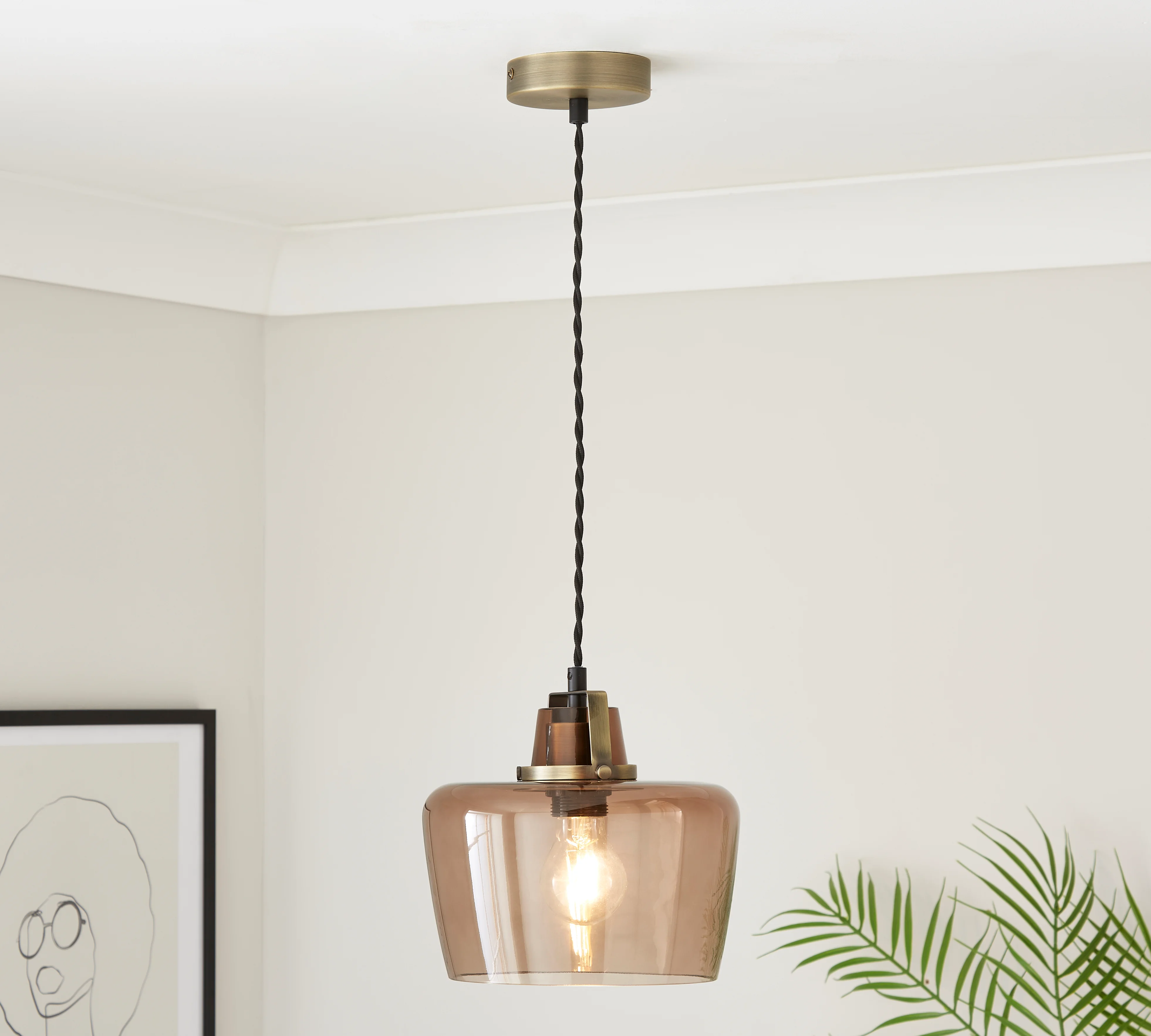 Dunelm Auburn Ceiling Light Multicoloured