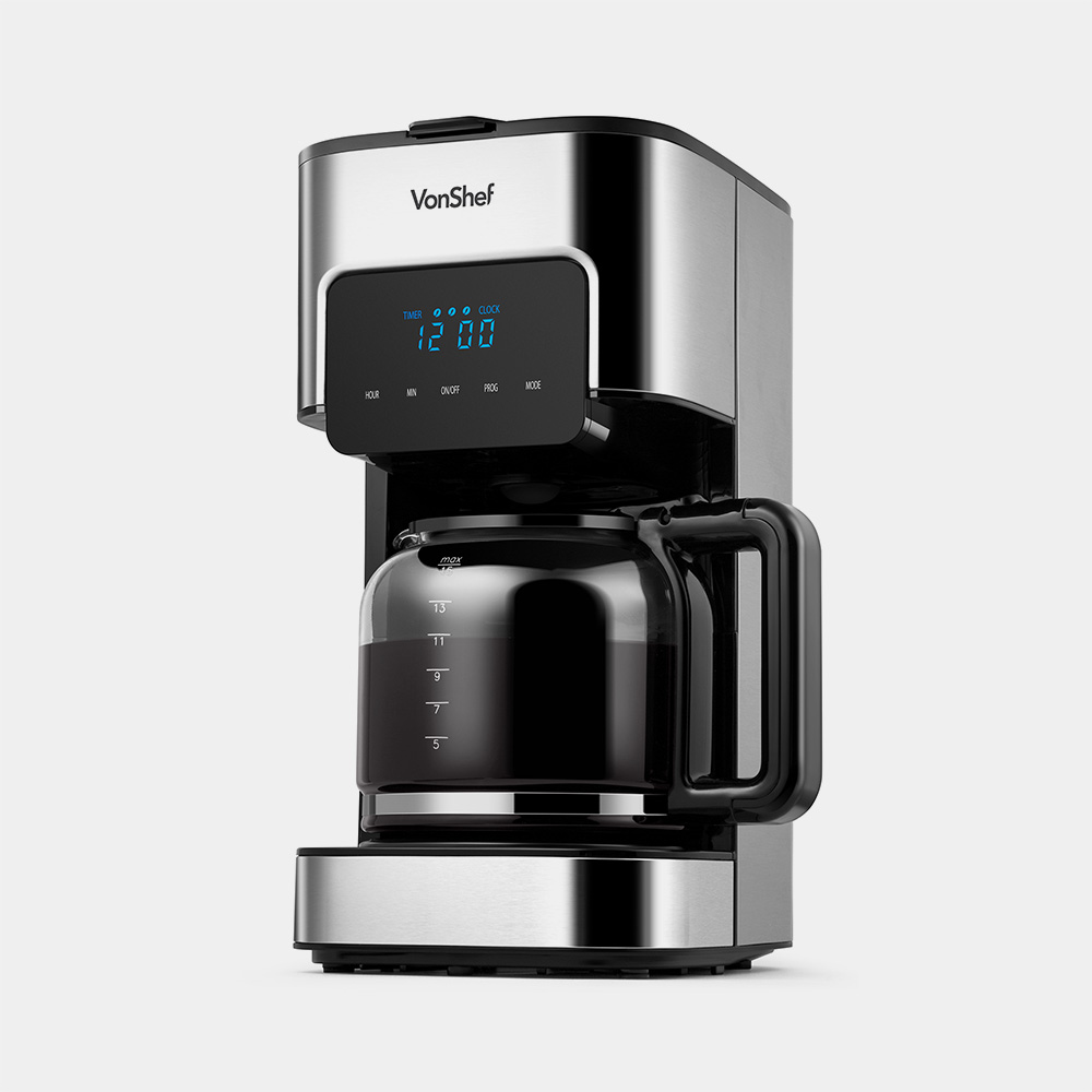 VonShef 1.5L Filter Coffee Machine brown,gray