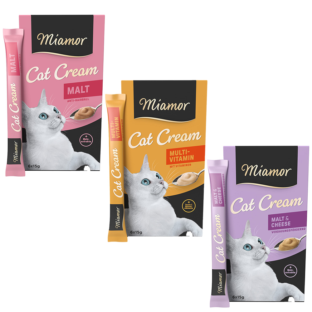 Miamor Cat Snack Malt-Cream & Cheese - Saver Pack: 24 x 15g