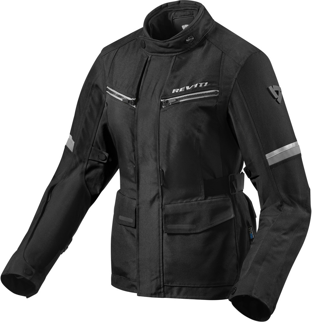 Revit Outback 3 Damen Motorrad Textiljacke Schwarz Silber 34