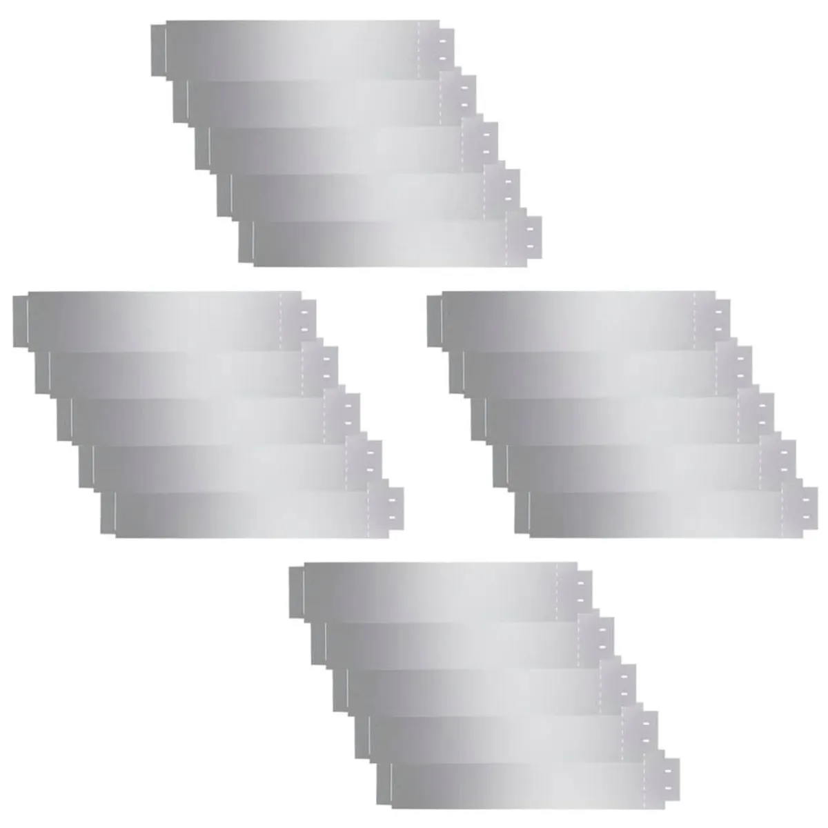 VidaXL Lawn Fence 20 pcs Galvanised Steel 100x20 cm