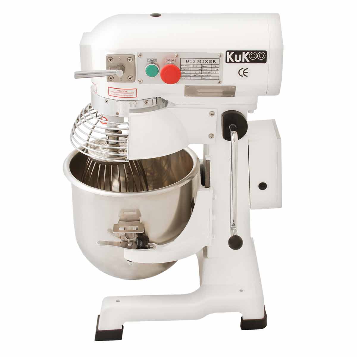Kukoo Commercial Planetary Food Mixer / Spiral Mixer - 15L|white