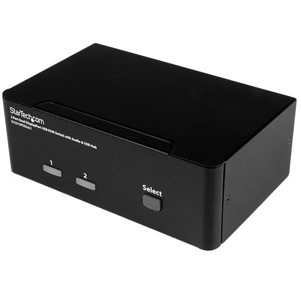 StarTech .com 2 Port DisplayPort Dual-Monitor KVM Switch - DisplayPort KVM - 4K 60 Hz