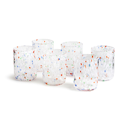 Lote de 6 vasos moteados, Dotio