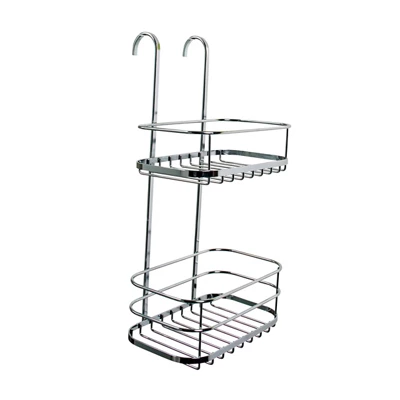 Croydex Grey Metal 2 Tier Shower Caddie (W)21Cm