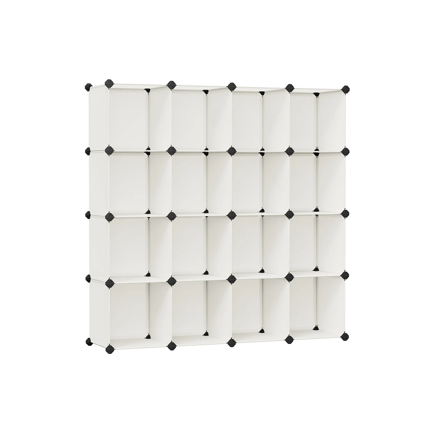 SONGMICS Set Of 16 Plastic Cube Storage Organizer, ‎cream White