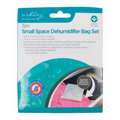 ASHLEY 3Pc Small Space Dehumidifier Bag Set