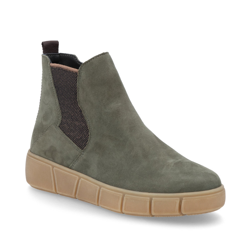 Remonte D1T71-54 Durlochel Green Suede Womens Chelsea Boots in a Plain Leather in Size 37