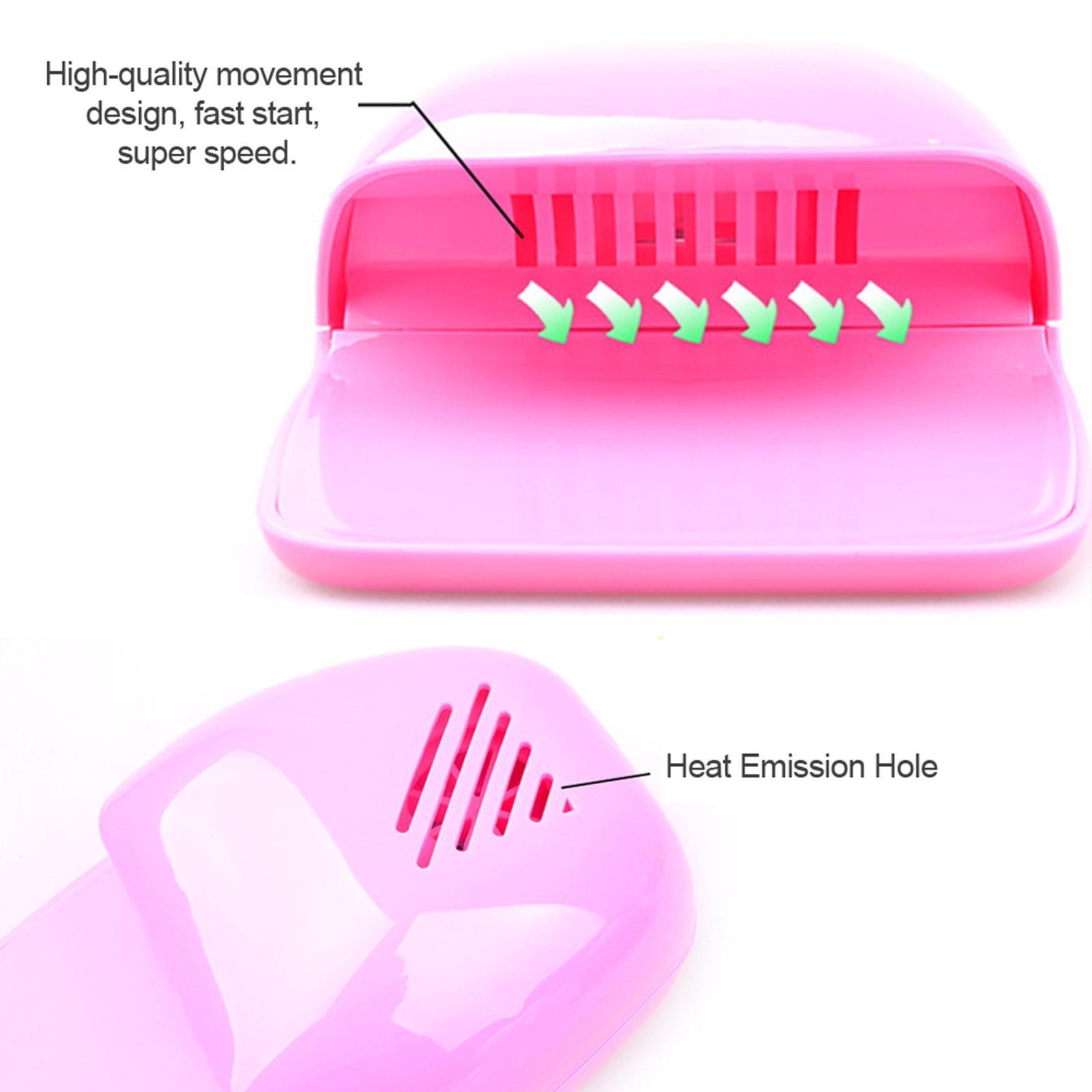 TOMTOP JMS Mini Portable Nail Polish Dryer Fan Nail Art Drying Polish Blow Dryer Nail Cooler Nail Art Tool white