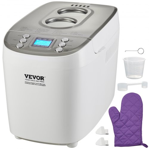  Bread Maker, 15-in-1 3LB Dough Machine, Nonstick Ceramic Pan Automatic Breadmaker with Gluten Free Setting, Whole Wheat Bread Making, Digital, P
