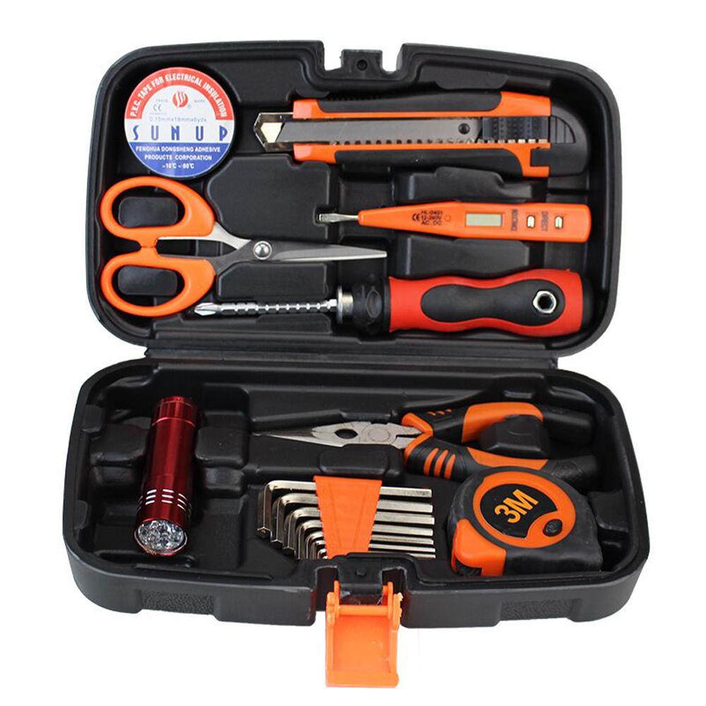 Meterk Carbon Steel Hardware Tool Set Hand Tool Set Home Maintenance Toolbox Car Tools Electrician Tool Set multicolour