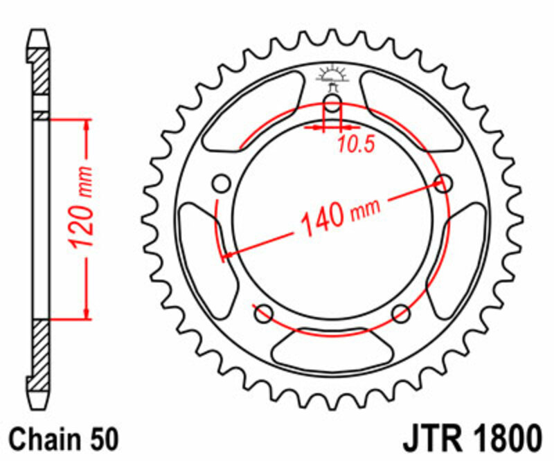JT SPROCKET s Steel Rear Motorcycle Sprocket