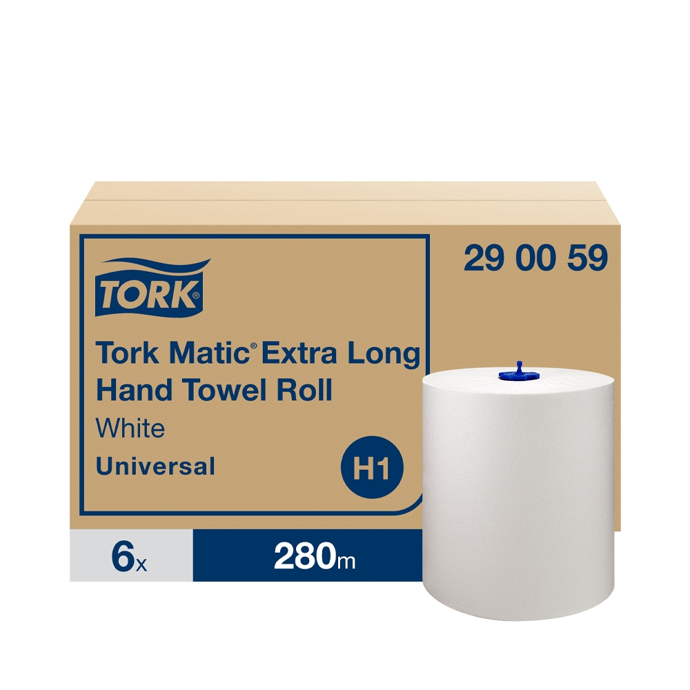 Essity Professional Hygiene Germany GmbH Tork Matic&reg; Extra Long Hand Towels 1 Ply 280m White (1 x 6)