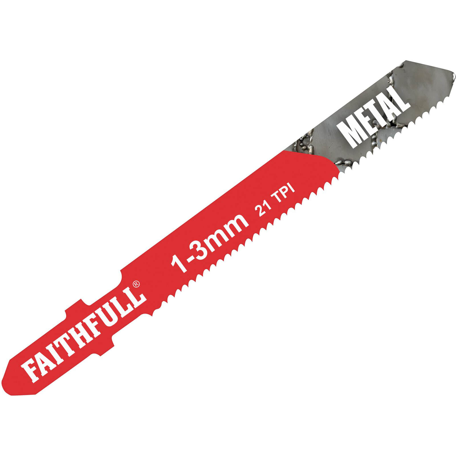 Faithfull T118A HSS Metal Cutting Jigsaw Blades Pack of 5