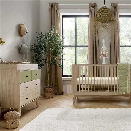 Mamas & Papas Coxley 2 Piece Furniture Set - Natural/Olive Green