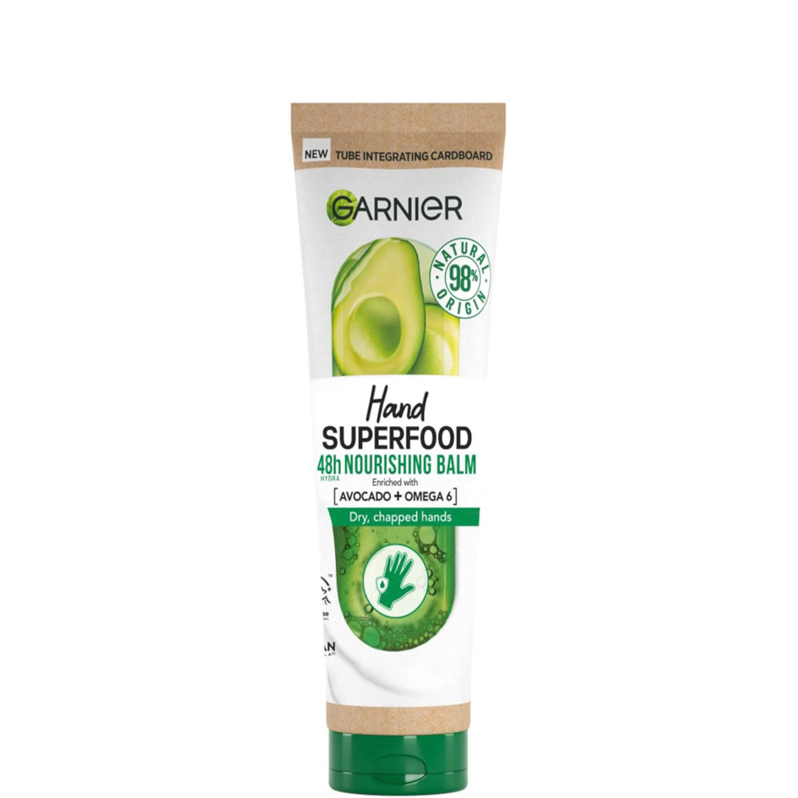 Garnier NEW Garnier Hand Superfood, Nourishing Hand Cream, with Avocado and Omega 6, Hand Cream for Dry hands, Vegan Formula, 75ml