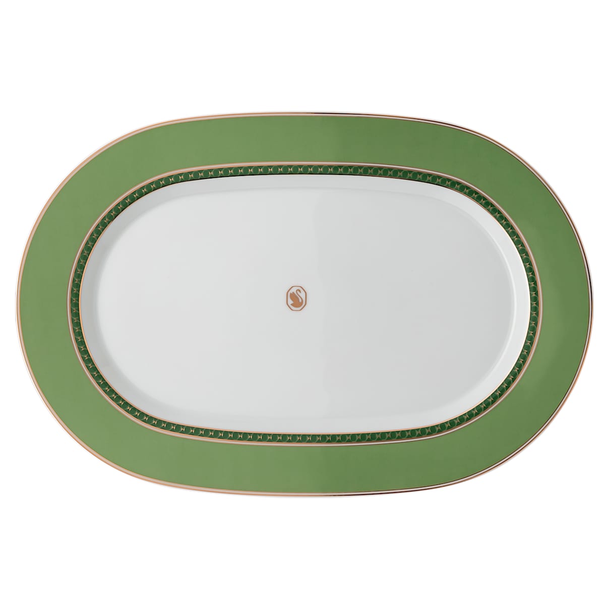 Swarovski Signum platter plate, Porcelain, Green