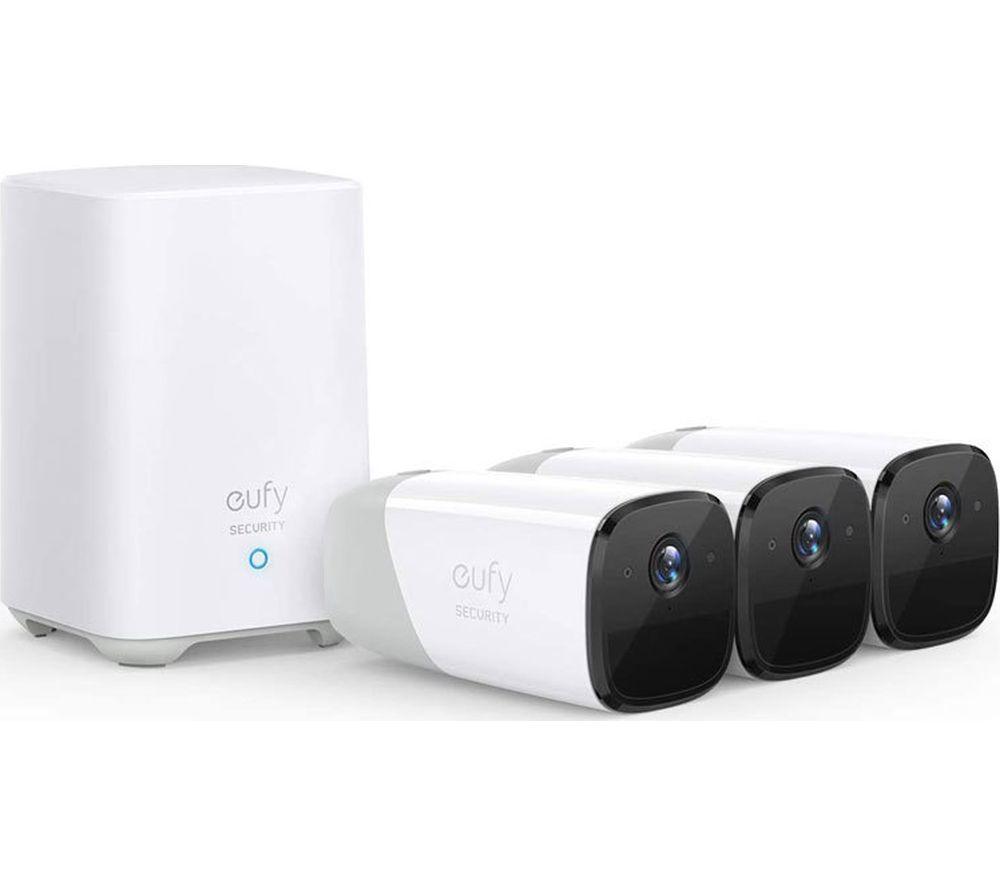 Eufy EufyCam 2 Pro - 3 Cam Kit + HomeBase 2 2K - White