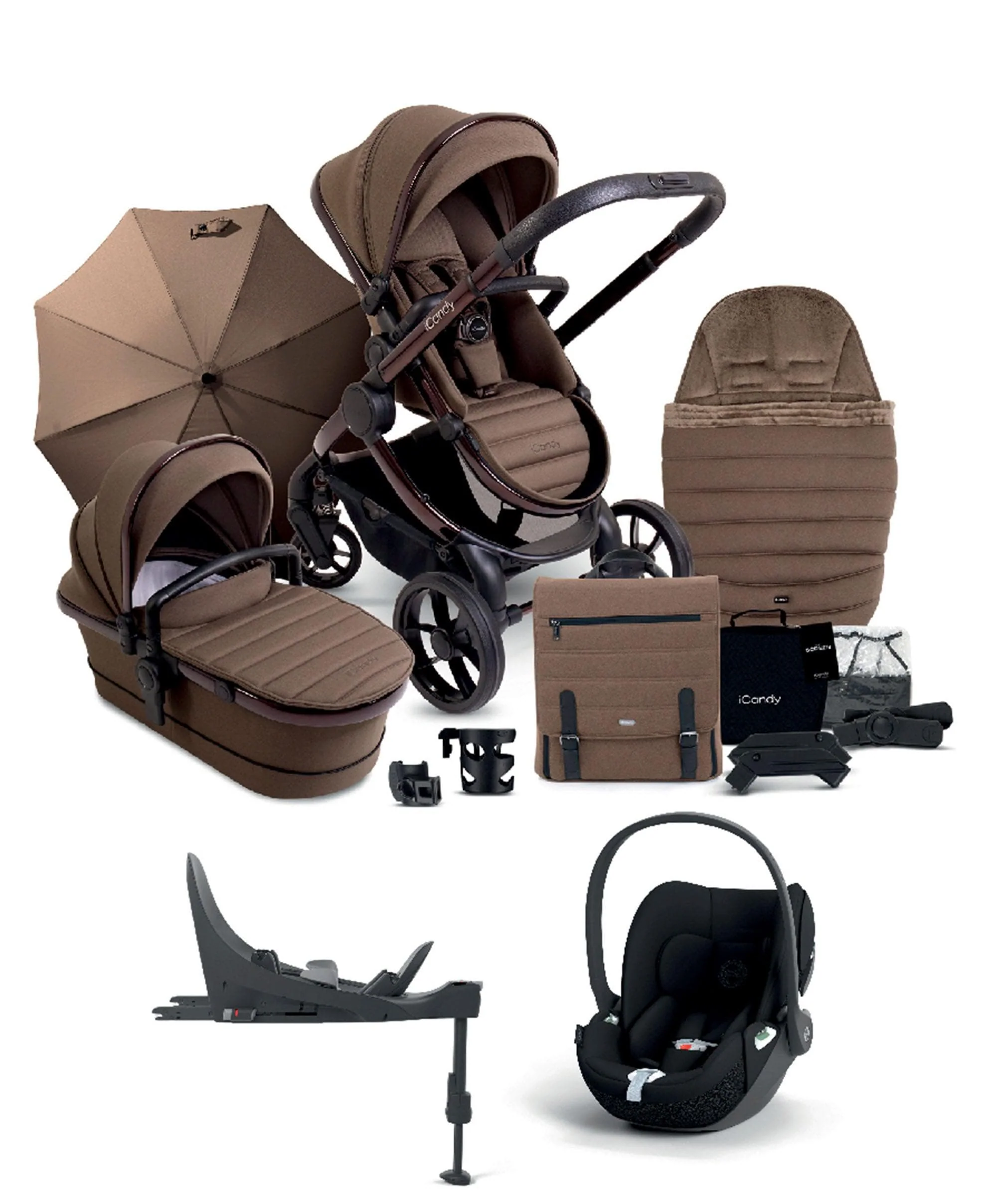 ICandy Peach 7 Complete Pushchair Bundle with Cloud T Car Seat & Base - Coco