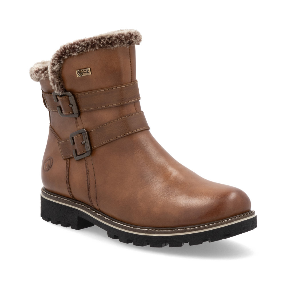  D8484-24 Brandbufur Tex Tan Leather Womens ankle boots in a Plain Leather in Size 42