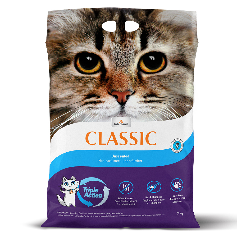 Extreme Classic Intersand Classic Unscented Cat Litter - Economy Pack: 2 x 7kg