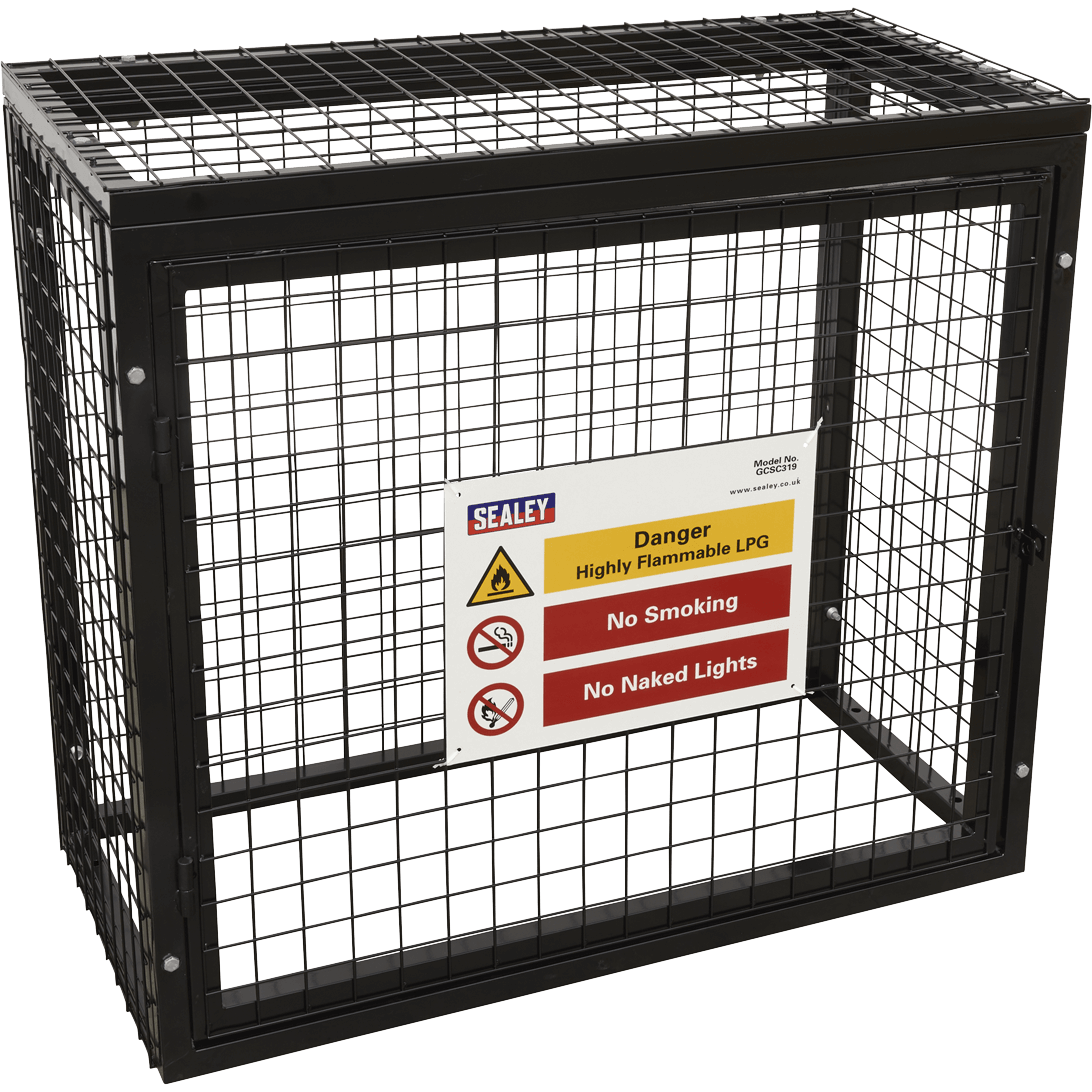 Sealey GCSC319 Safety Cage - 3 x 19kg Gas Cylinders