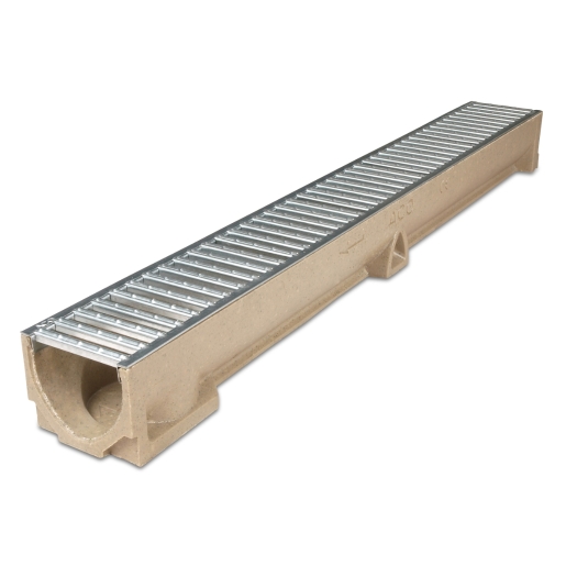 Aco Raindrain Domestic Channel Drainage 1m x 118mm x 97mm - A15