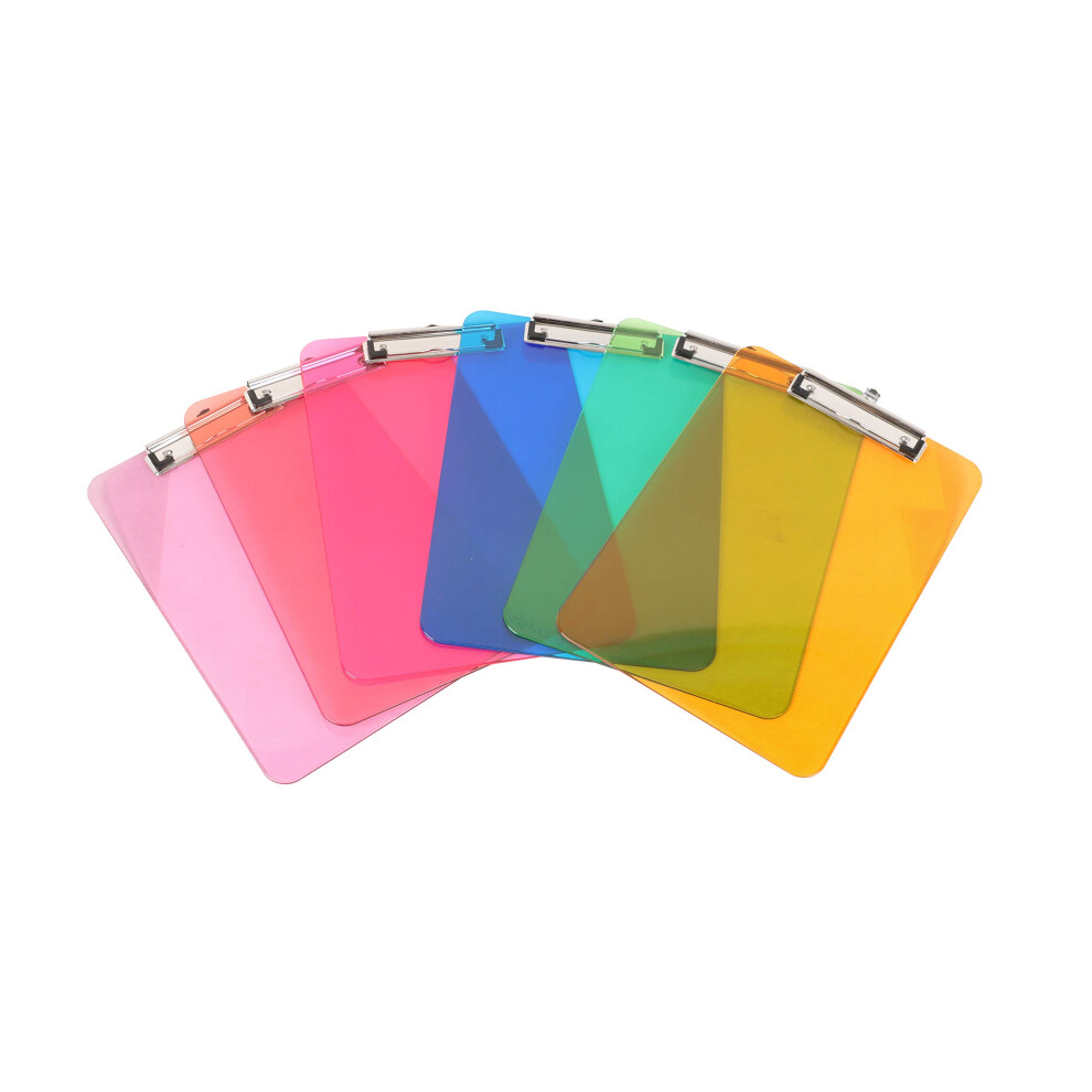 Amazon Basics Plastic clipboards Pack of 6 Letter Assorted color