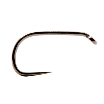  Wide Wet Black Nickel Down-Eye Hooks (25 pcs) - #12