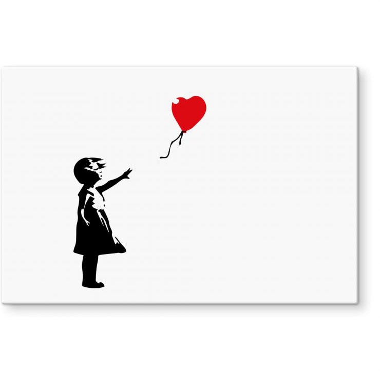 Wall-Art  Küchenrückwand Banksy Girl with the red ballon