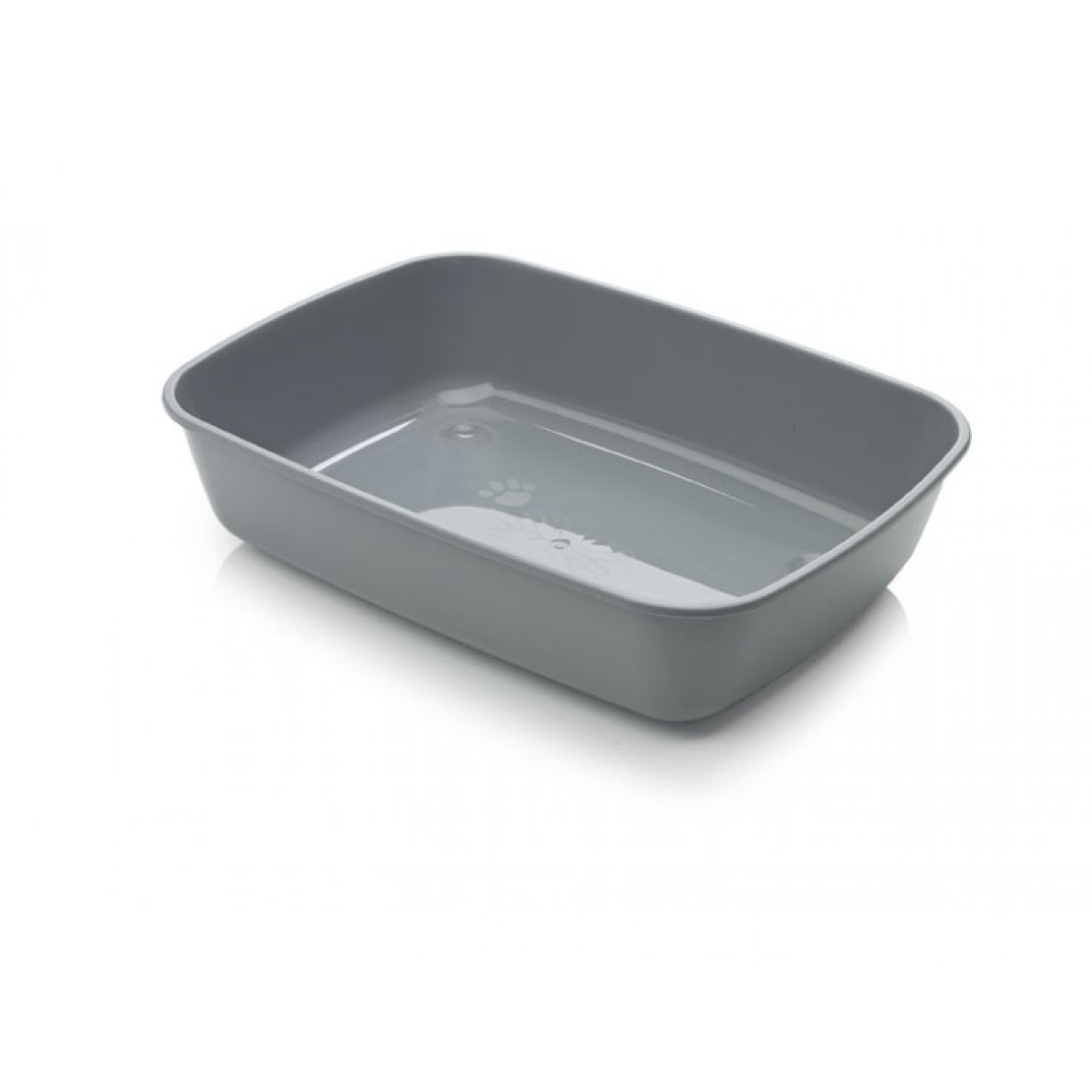 Savic Iriz Cat Litter Tray Cool Grey - 50 x 36.5 x 11.5cm