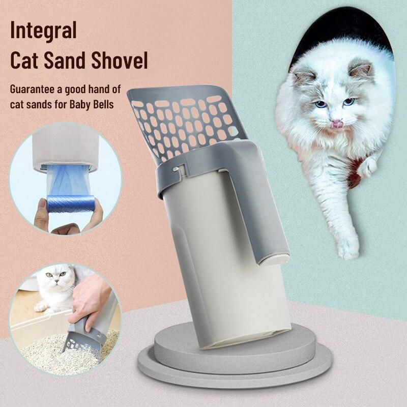 The Red Sun 1pc Cat Litter Shovel Scoop Filter Pet Litter Sifter Hollow Neater Scoop Sandboxes Shovel Sand Cats Supplies grey