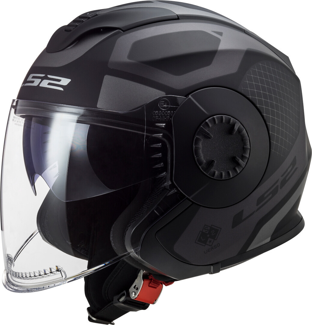 LS2 OF570 Verso Marker Jet Helmet, black-grey-silver, Size M, black-grey-silver, Size M