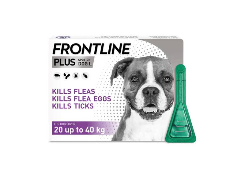 Frontline Plus Flea & Tick Treatment Dog Large Dog (20-40kg) 3 pack