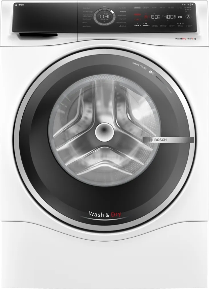 Bosch WNC25410GB Series 8 i-Dos 10.5kg Wash 6kg Dry 1400rpm Washer Dryer - White