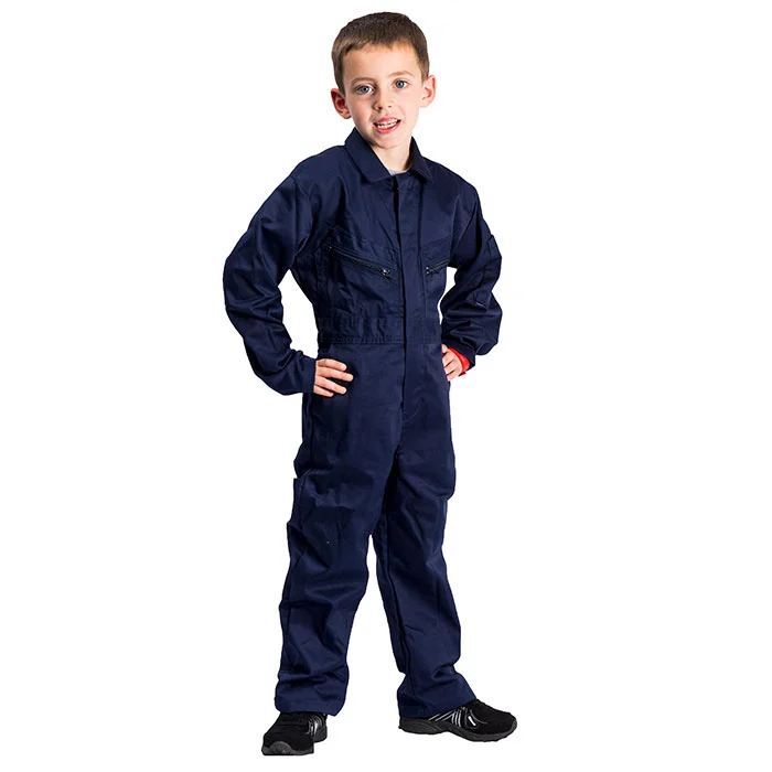 Children's Front Boilersuit in Blue, Size 6-7 Yrs