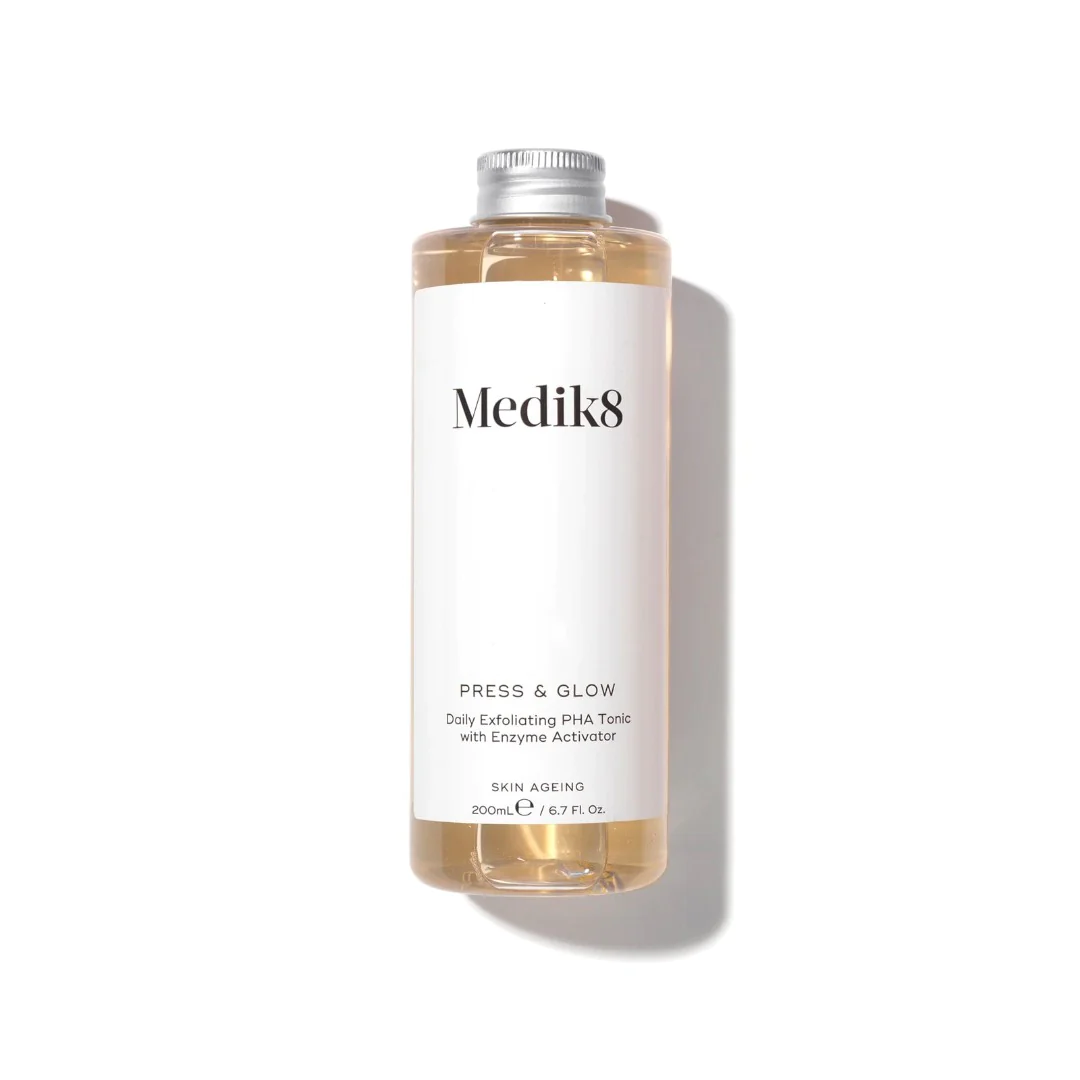 Medik8 Press & Glow Daily Exfoliating PHA Tonic with Enzyme Activator Refill|Size: 200ml