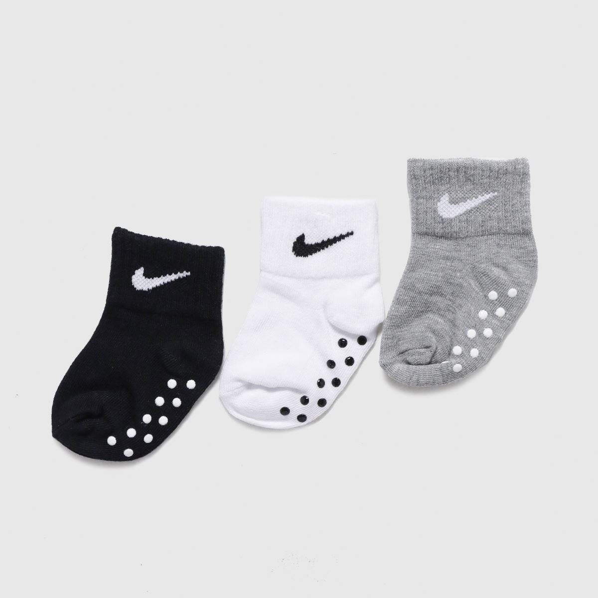 Nike Black   Gripper Socks 3 Pack, Size: 12-24M