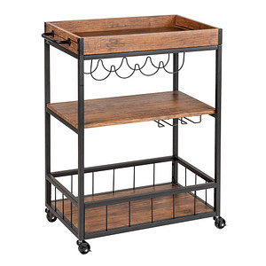 Wenko Exeter Serving Cart black,brown