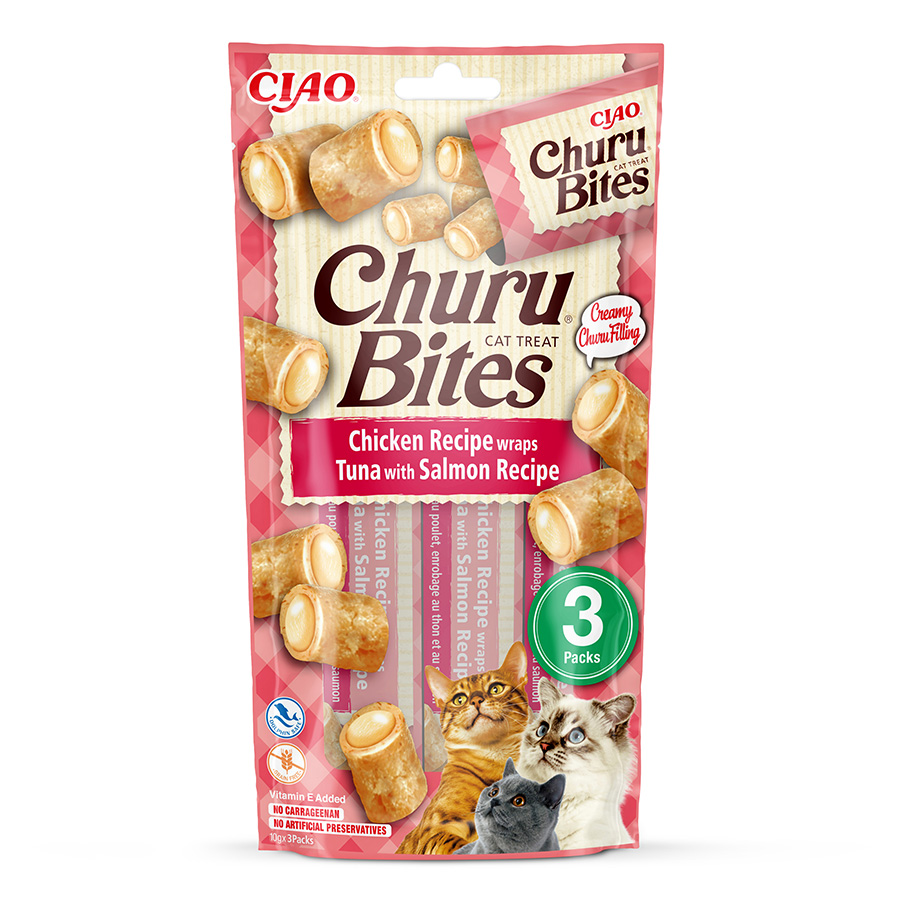 Ciao Churu Cat Treat Bites Chicken, Tuna & Salmon Bites 3X10G